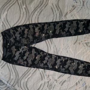 Boston Proper Rhinestone Embellished Stretch Denim Pants